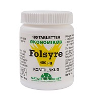 Folsyre - 180 tab - Natur Drogeriet