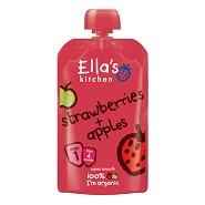 Babymos jordbær/æble 4 mdr Økologisk - 120 gr - Ellas Kitchen