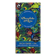 Chokolade Rich dark 71% Økologisk - 80 gram - Chocolate and Love