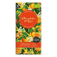 Chokolade Orange 65% Økologisk  - 80 gram - Chocolate and Love