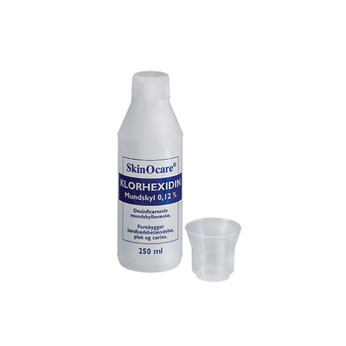 Klorhexidin Mundskyld 0,12% - 250 ml - SkinOcare - Billigste