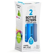 Refiller filterflaske Blå 2 stk refiller + mundstykke - 1 pakke - Dafi