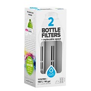 Refiller filterflaske Antracit grå 2 stk refiller + mundstyk - 1 pakke - Dafi