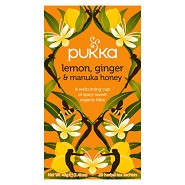 Lemon, Ginger & Manuka honey te Økologisk - 20 br - Pukka 