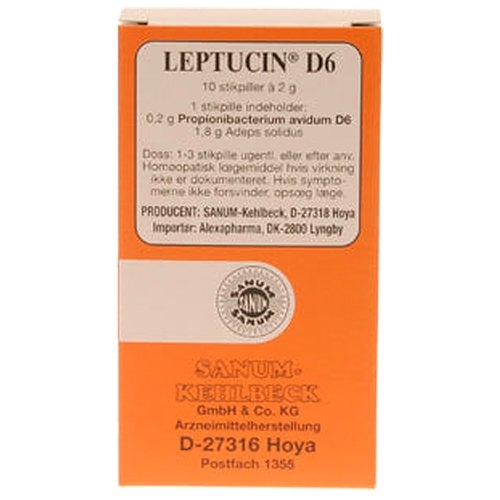 Leptucin D6 stikpiller 10 stk, 1 pk - 1 Pakke - Sanum