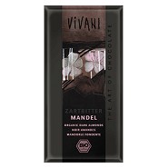 Chokolade mørk med hele mandler Økologisk - 100 gram - Vivani 
