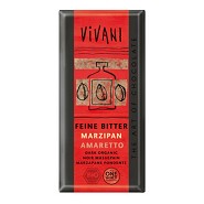 Vivani mørk marcipan amaretto Økologisk - 100 gram -  Vivani