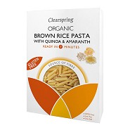 Brune ris penne med quinoa & amaranth Økologisk  - 250 gram - Clearspring