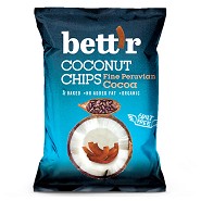 Kokoschips med fin peruvian kakao - 40 gram - Bett'r