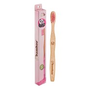Tandbørste bambus pink børn - 1 styk