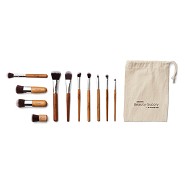 Makeup børster og penselsæt  med bambus skaft - 1 styk
