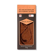 Chokolade mælk karamel/knas Økologisk 40% - 75 gram - Økoladen