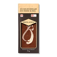 Chokolade mælk orange/knas Økologisk 40% - 75 gram - Økoladen