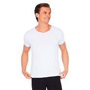 T-Shirt Herre V-hals hvid str. S - 1 stk. - Boody