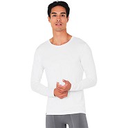T-Shirt Herre langærmet hvid - Medium - Boody
