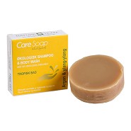 Shampoo & Body Wash m. Argan Økologisk & Ylang-Ylang - 100 gram - Care Soap