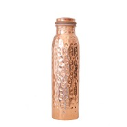 Kobber Vandflaske Hamret 900 ml - 1 stk. -  Forrest & Love