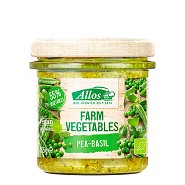Farm Vegetable Ærter & Basilikum Økologisk - 135 gram - Allos