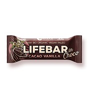 LifeBar InChoco Cacao Vanilla RAW Økologisk - 40 gram - Lifefood