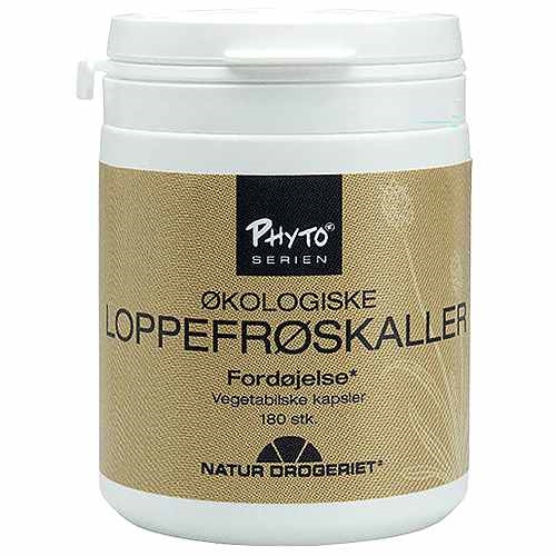 Loppefrøskaller kapsler Økologisk - 180 Kapsler - Natur-Drogeriet