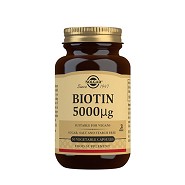 Biotin 5000 ug - 50 kapsler - Solgar