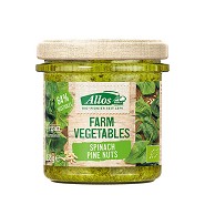 Smørepålæg Spinat og Pinjekerner Økologisk Farm Vegetables - 135 gram - Allos