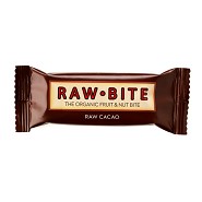 Raw Cacao - Økologisk, Laktose- og glutenfri frugt- og nøddebar RawBite - 50 gram - DISCOUNT PRIS