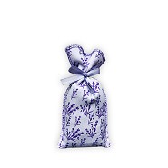 Lavendelpose, hvid m. lavendelprint - 18 gram - Plantes & Parfums
