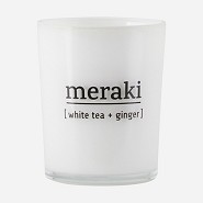 Duftlys, White tea & ginger - 60 gram - Meraki