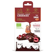 Kirsebær med chokoladeovertræk Økologisk - 50 gram
