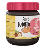 Smørepålæg med hasselnød og kakao Økologisk - 190 gram - Super Fudgio