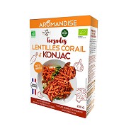 Shirataki & Rød linse fusilli Økologisk - 200 gram - Aromandise