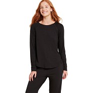 Goodnight Raglan Sleep Top Black - Small - Boody