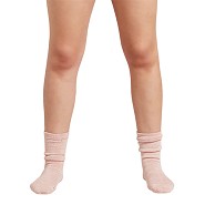 Women's Chunky Bed Sock Dusty Pink/hvid Space Dye - Boody