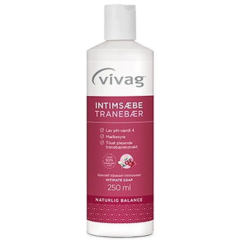 Vivag Intimsæbe Tranebær - 250 ml - Vivag