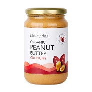 Peanutbutter Crunchy Økologisk - 170 gram -  Clearspring