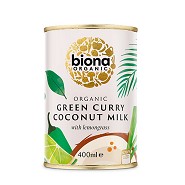 Kokosmælk Grøn karry m. citrongræs Økologisk  - 400 gram - Biona Organic