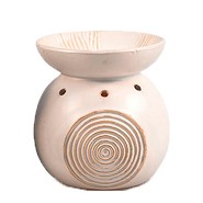 Duftlampe keramik hvid - 1 styk