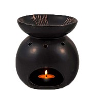 Duftlampe keramik sort - 1 styk - Urtegaarden