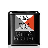 Double Garlic & Pepper Økologisk - 50 gram - Mill & Mortar