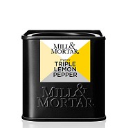 Triple Lemon Pepper Økologisk  - 50 gram -  Mill & Mortar