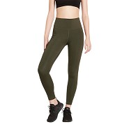 Full-Length High-Waist Tights Dark Olive Motivate - Small - Boody