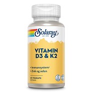 Vitamin D3 & K2 - 60 kapsler - Solaray