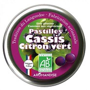 Pastiller m. solbær & lime Økologisk - 45 gram - Aromandise