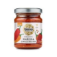 Harissa chili Relish Økologisk Demeter - 125 gram -  Biona Organic