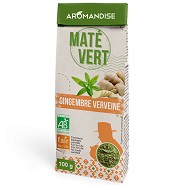 Maté vild grøn m. ingefær & verbena   Økologisk  - 100 gram
