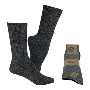 Strømper koksgrå & grå Alpaka - str. 43/46 2-par strømper tynd - Clemente