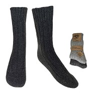 Strømper koksgrå & grå Alpaka - str. 35/38 2-par strømper tykke -  Clemente