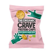 Veganske protein chips m. Sour cream and onion   Økologisk  - 30 gram - The Organic Crave