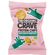 Veganske protein chips m. Sour cream & onion   Økologisk  - 75 gram - The Organic Crave